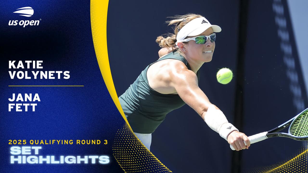 Volynets vs. Fett, Qualifying Round 3, Set 2 - US Open Highlights ...
