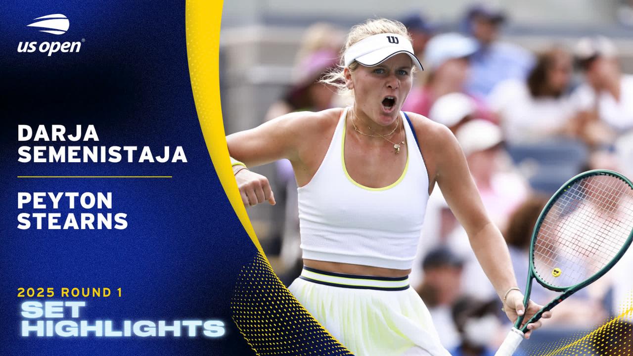 Semenistaja vs. Stearns, Round 1, Set 2 - US Open Highlights & Features ...