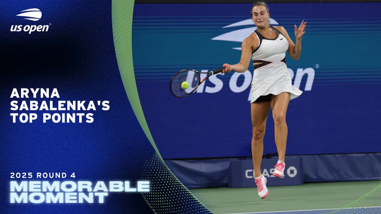 Aryna Sabalenka Top Points, Round 4 - US Open Highlights & Features ...