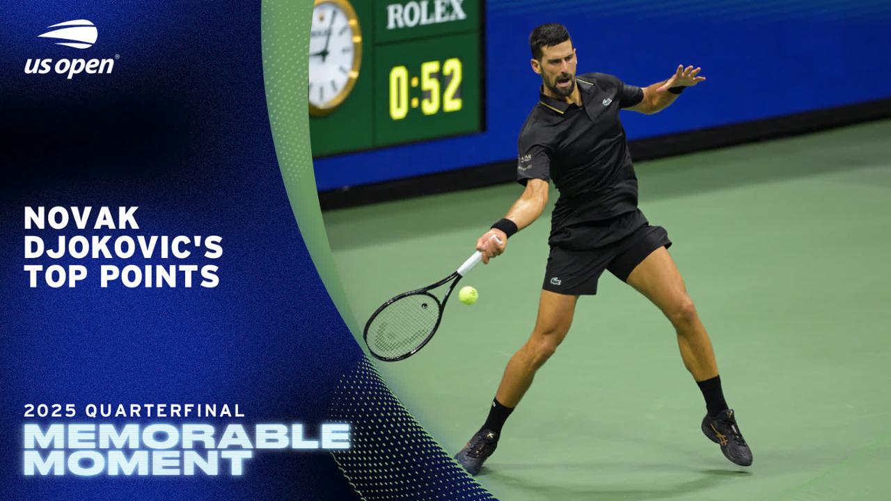 Novak Djokovic Top Points, Quarterfinal - US Open Highlights & Features ...