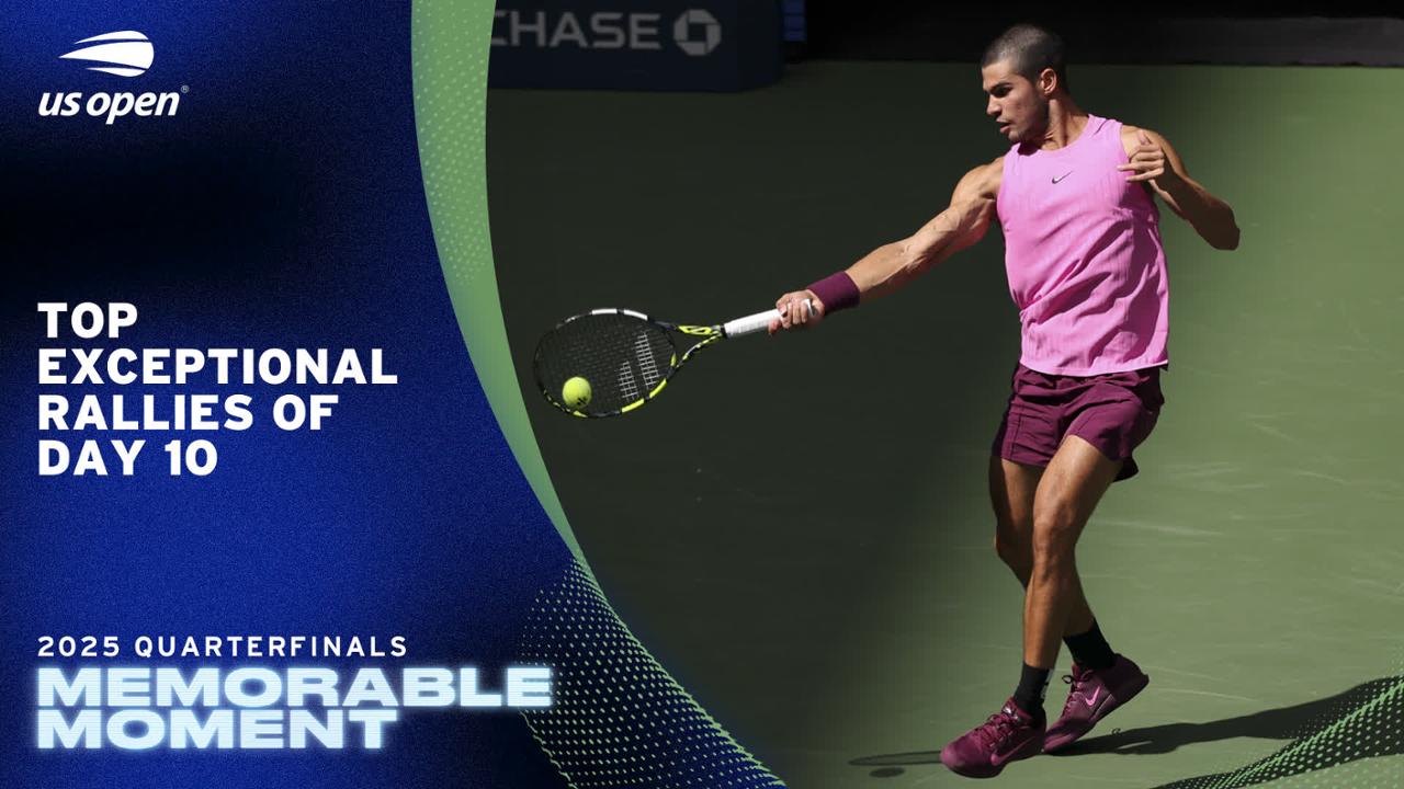 Top Exceptional Rallies of Day 10, Quarterfinals - US Open Highlights ...